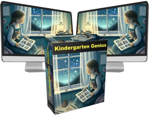 Product picture  Kindergarten Genius - A Done-For-You Kids Bundle PLR Licens